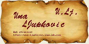 Una LJupković vizit kartica